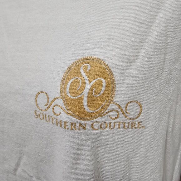Southern Couture Tee Womens Small Modest White y2k 90s Blessings Comfort Colors - Picture 2 of 8